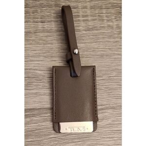 Tumi Replacement Bag Tag Brown Leather Travel Old Money New Money Vacay Cruise